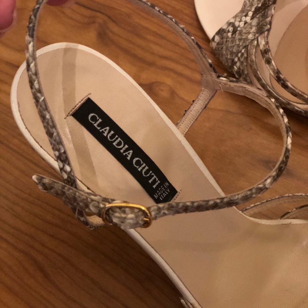 Claudia Ciuti Azalea Python High Heels, Bone - image 6